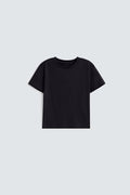 By Shaday Women's Slim Fit Crew Neck T-Shirt in Black