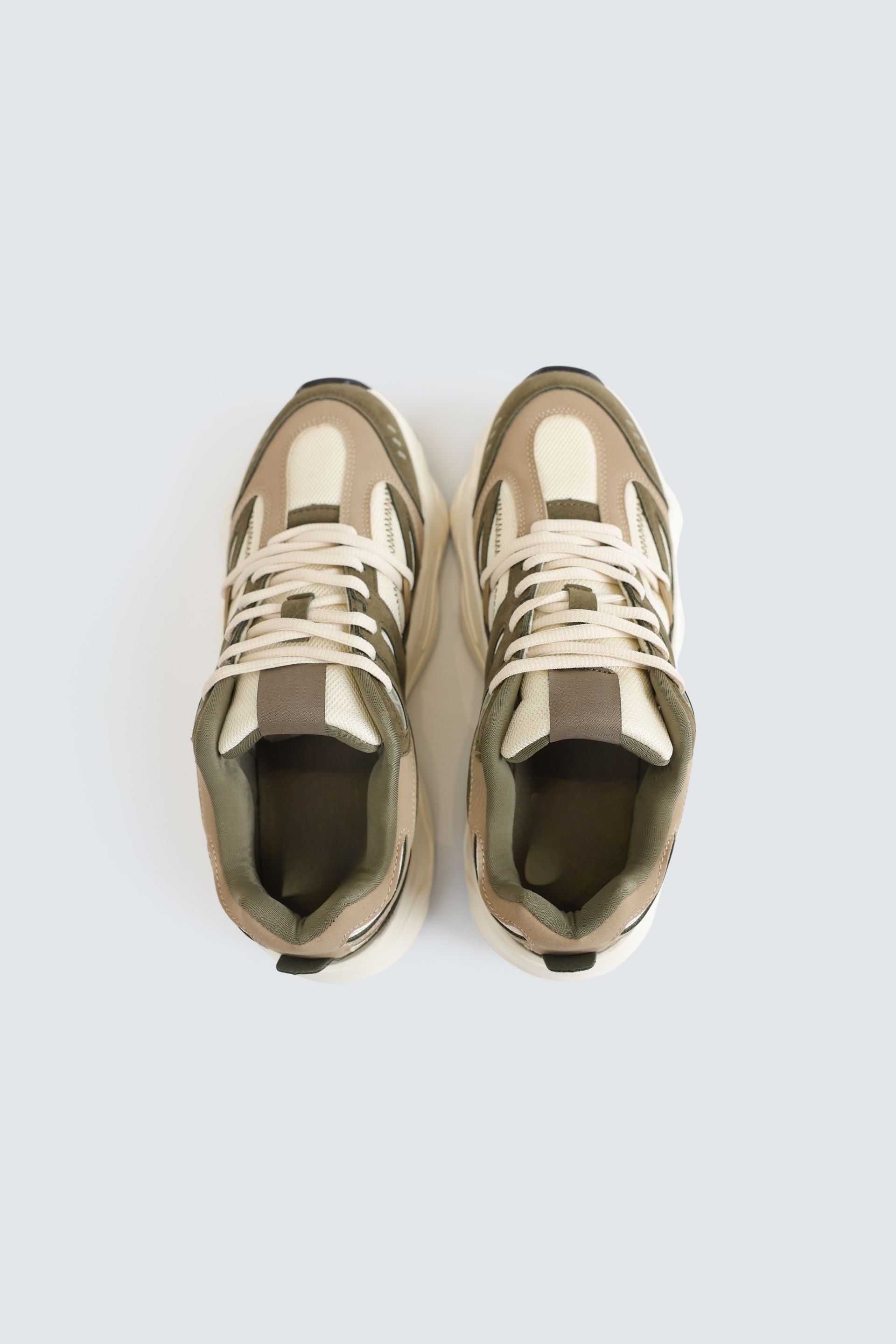 By Shaday Men's Multi-Piece Chunky Sneakers in Mid Olive