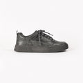 By Shaday Men's Charcoal Grey Faux Leather Trainers