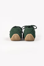 By Shaday Men's Forest Green Suede Trainers