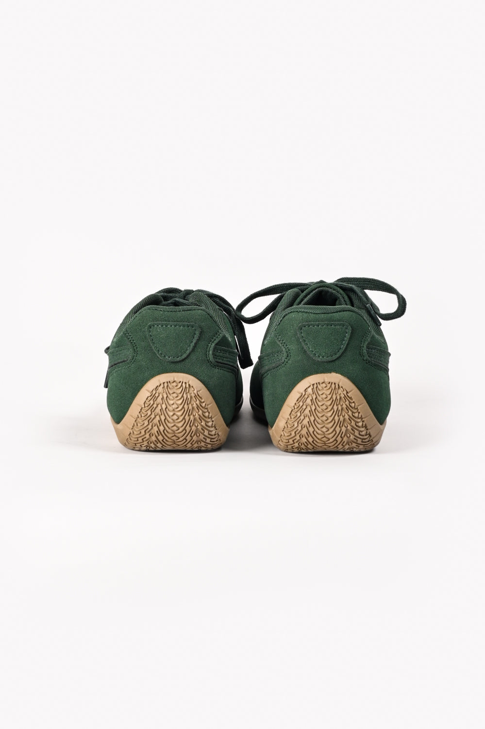 By Shaday Men's Forest Green Suede Trainers