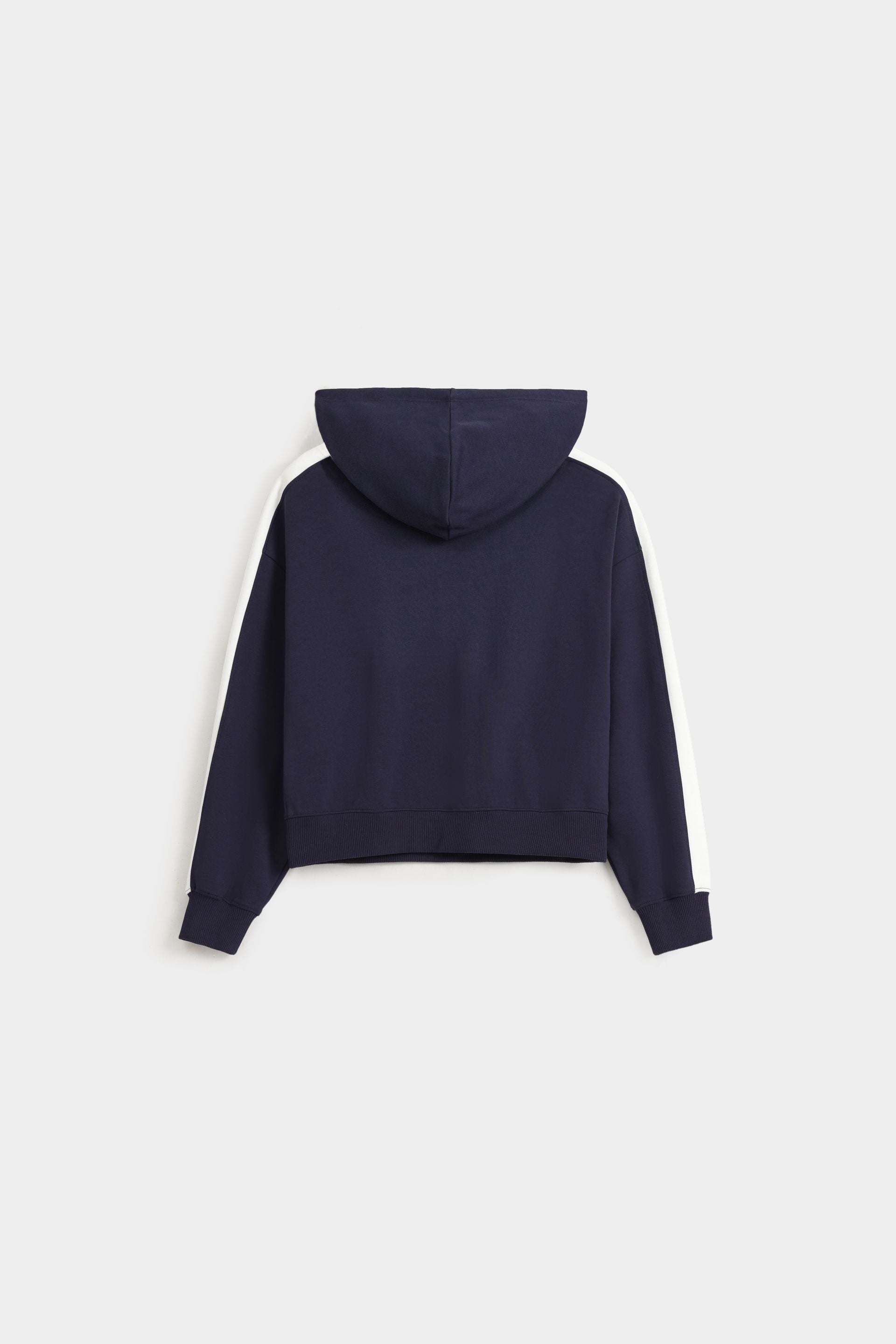 By Shaday Women's Super Cropped Basic Hoodie in Dark Blue