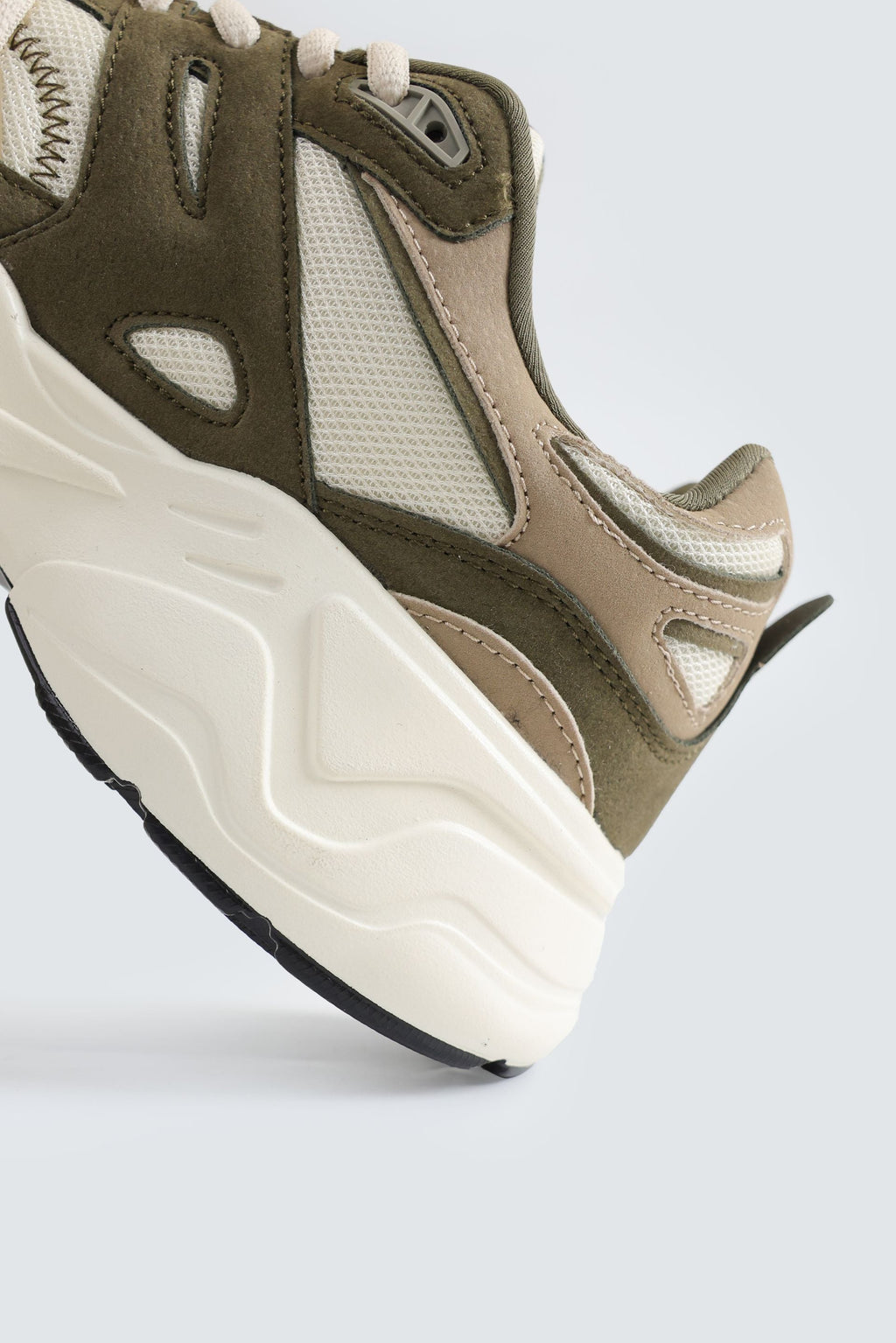 By Shaday Men's Multi-Piece Chunky Sneakers in Mid Olive