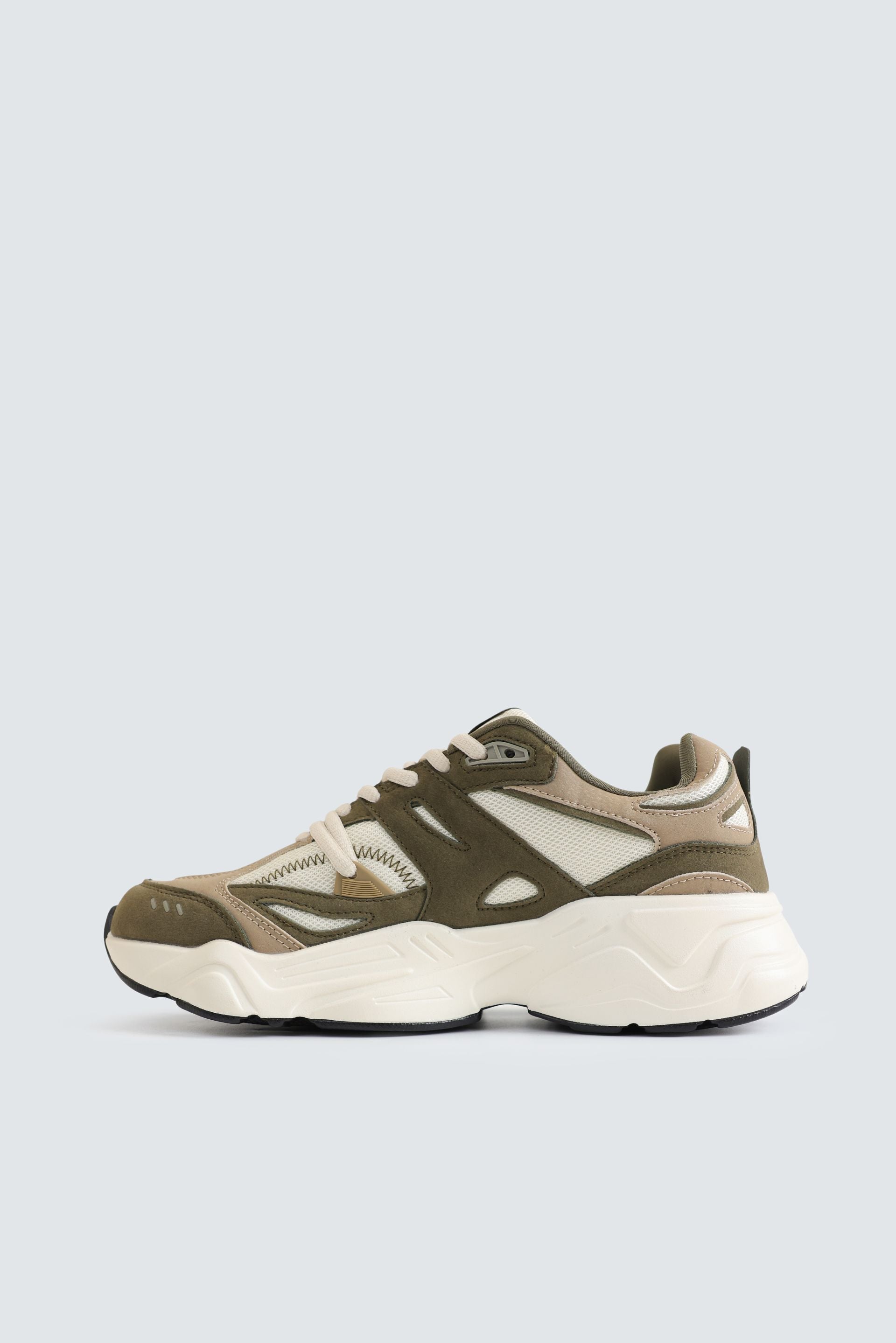 By Shaday Men's Multi-Piece Chunky Sneakers in Mid Olive
