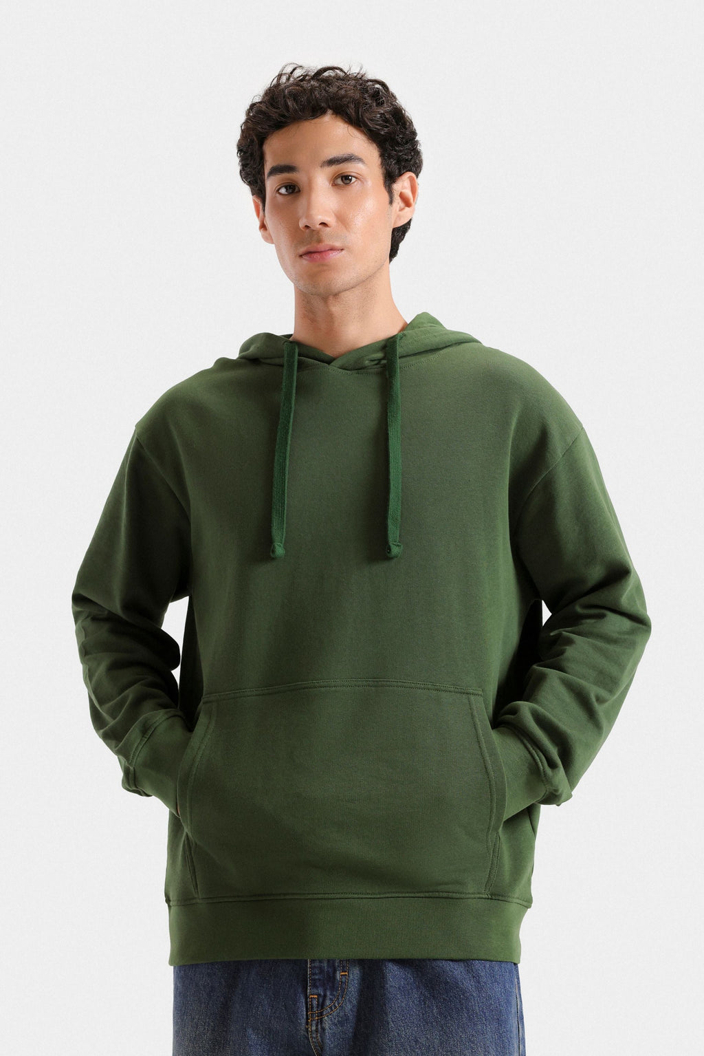 By Shaday Men's Basic Hoodie in Forest Green