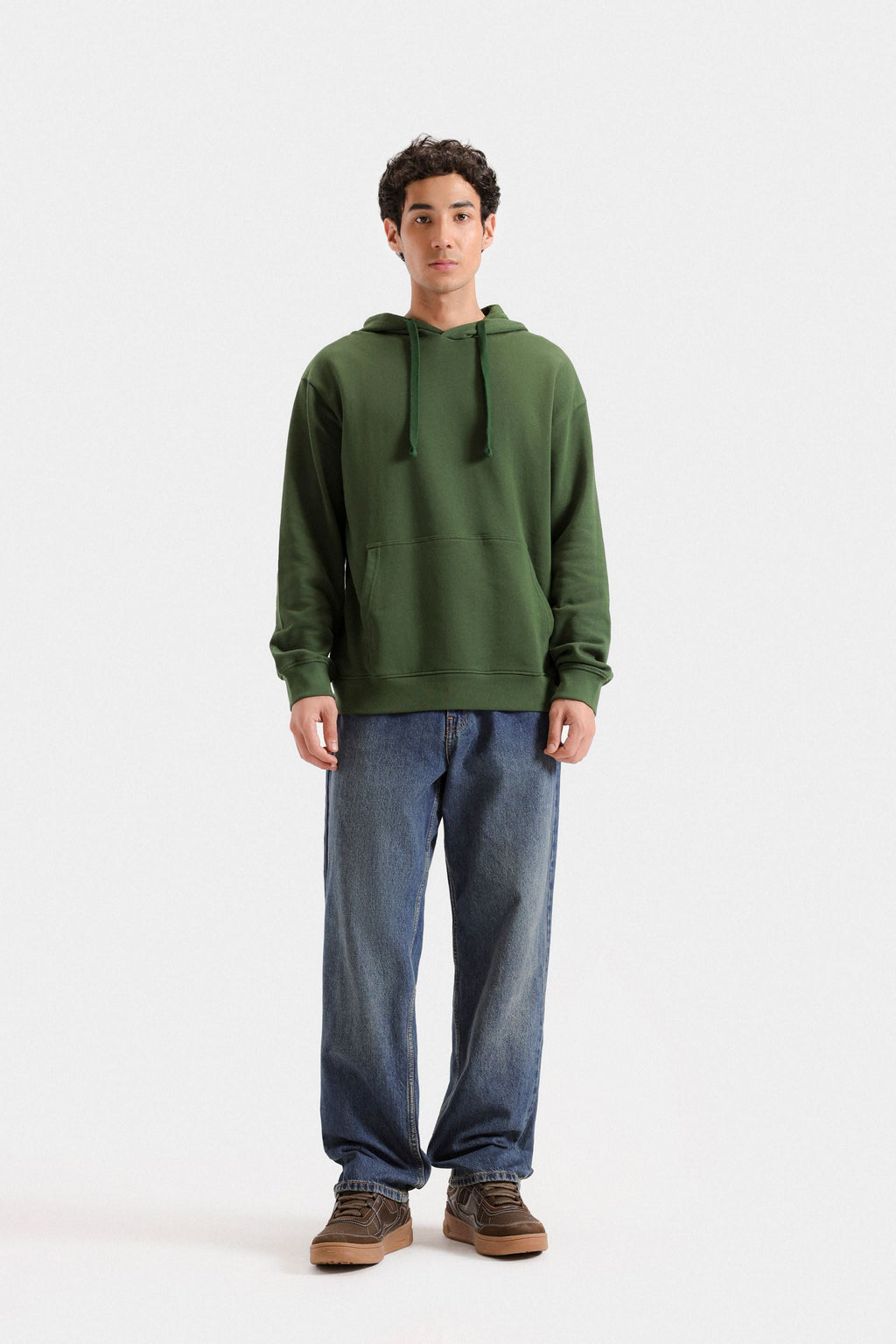 By Shaday Men's Basic Hoodie in Forest Green