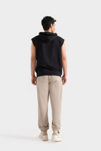 By Shaday Men's Basic Vest Hoodie in Black