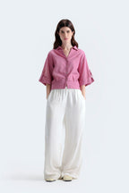 By Shaday Women's Extreme Wide Leg Trousers in Off White