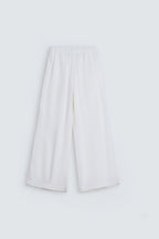 By Shaday Women's Extreme Wide Leg Trousers in Off White
