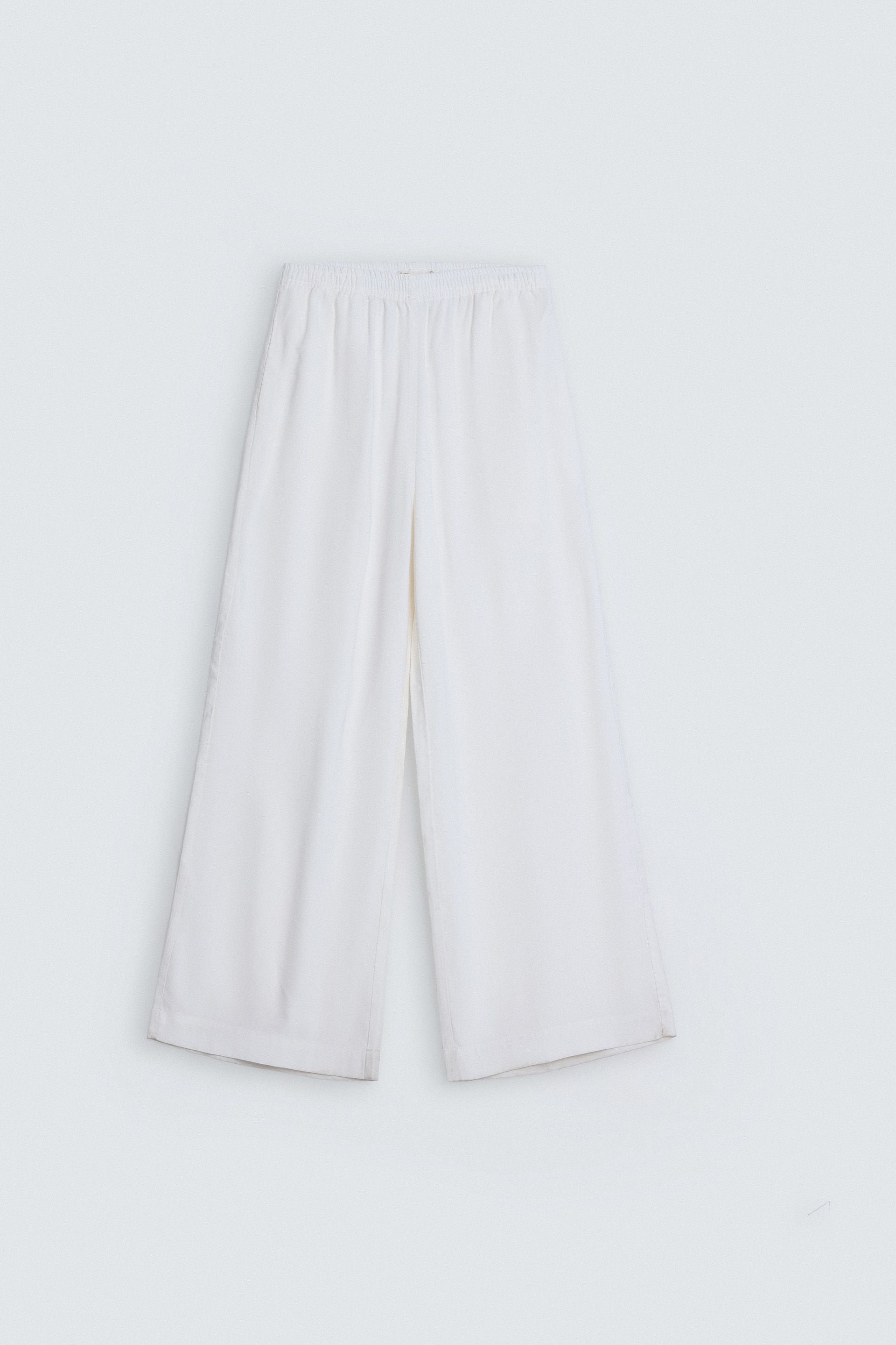 By Shaday Women's Extreme Wide Leg Trousers in Off White