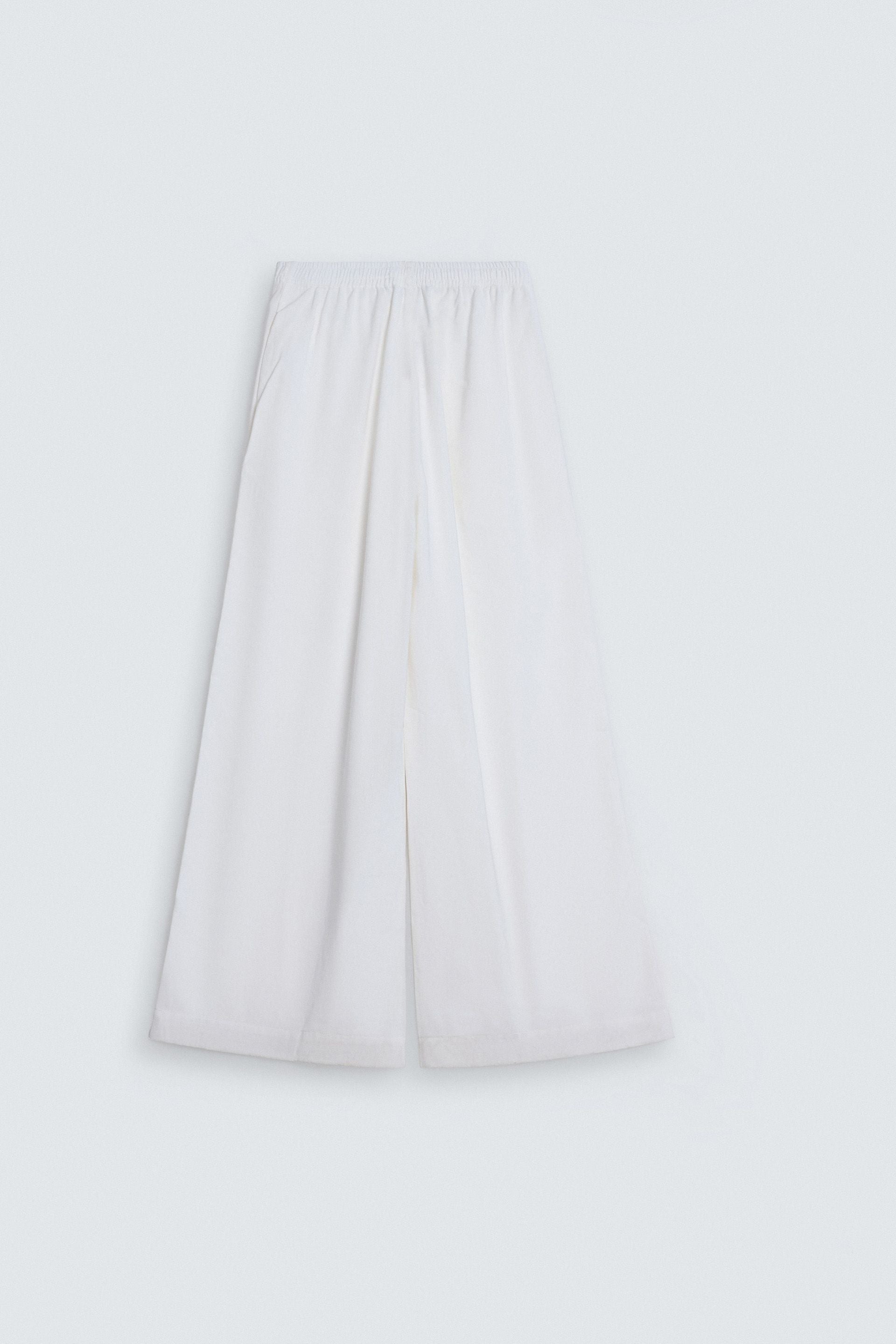 By Shaday Women's Extreme Wide Leg Trousers in Off White