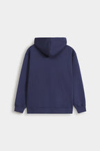 By Shaday Men's Slogan Print Hoodie in Dark Blue