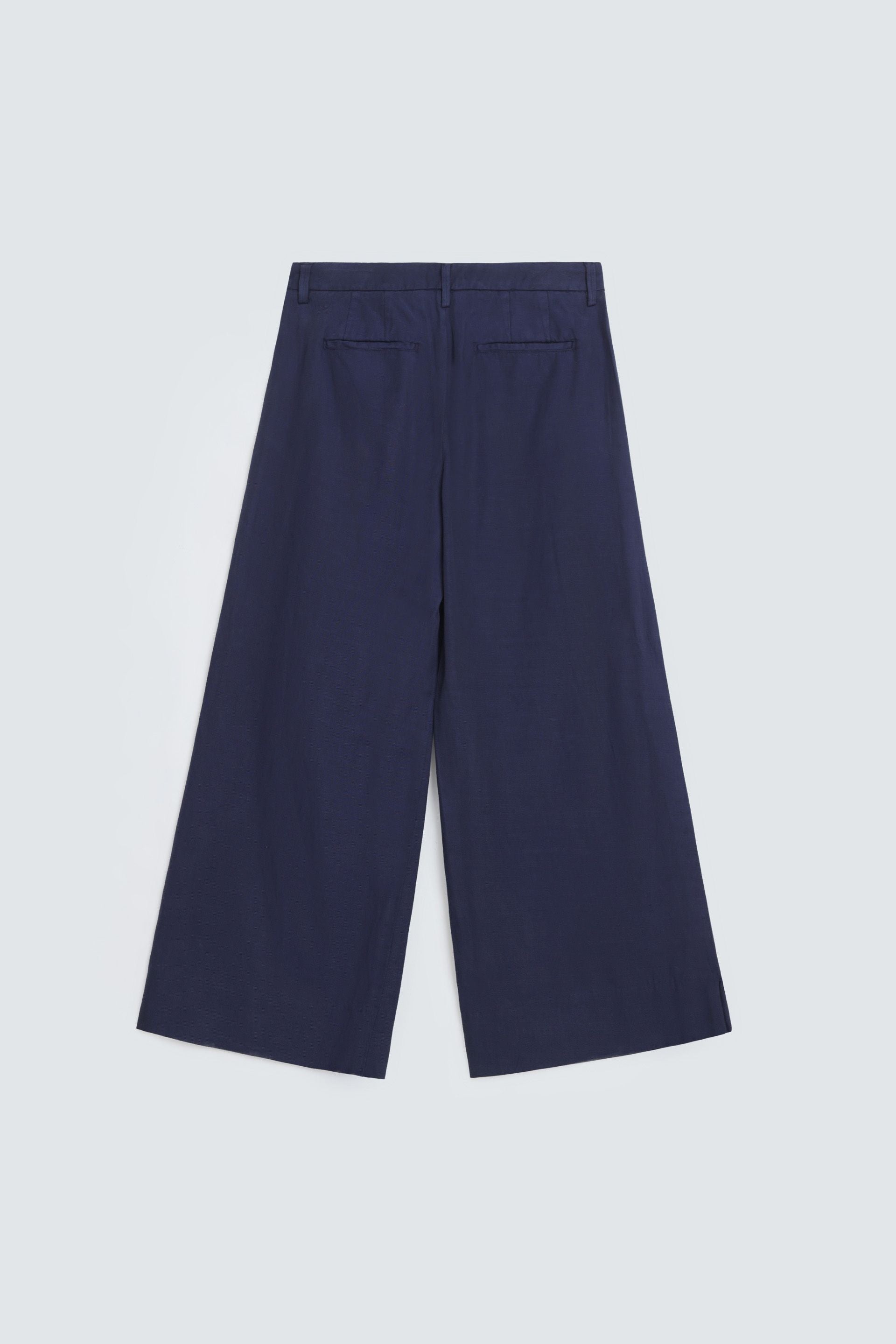 By Shaday Women's Cropped Wide Leg Pants in Dark Blue