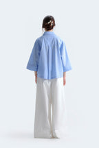 By Shaday Women's Extreme Wide Leg Pleated Pants in White