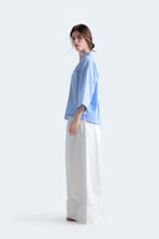 By Shaday Women's Extreme Wide Leg Pleated Pants in White