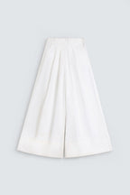 By Shaday Women's Extreme Wide Leg Pleated Pants in White