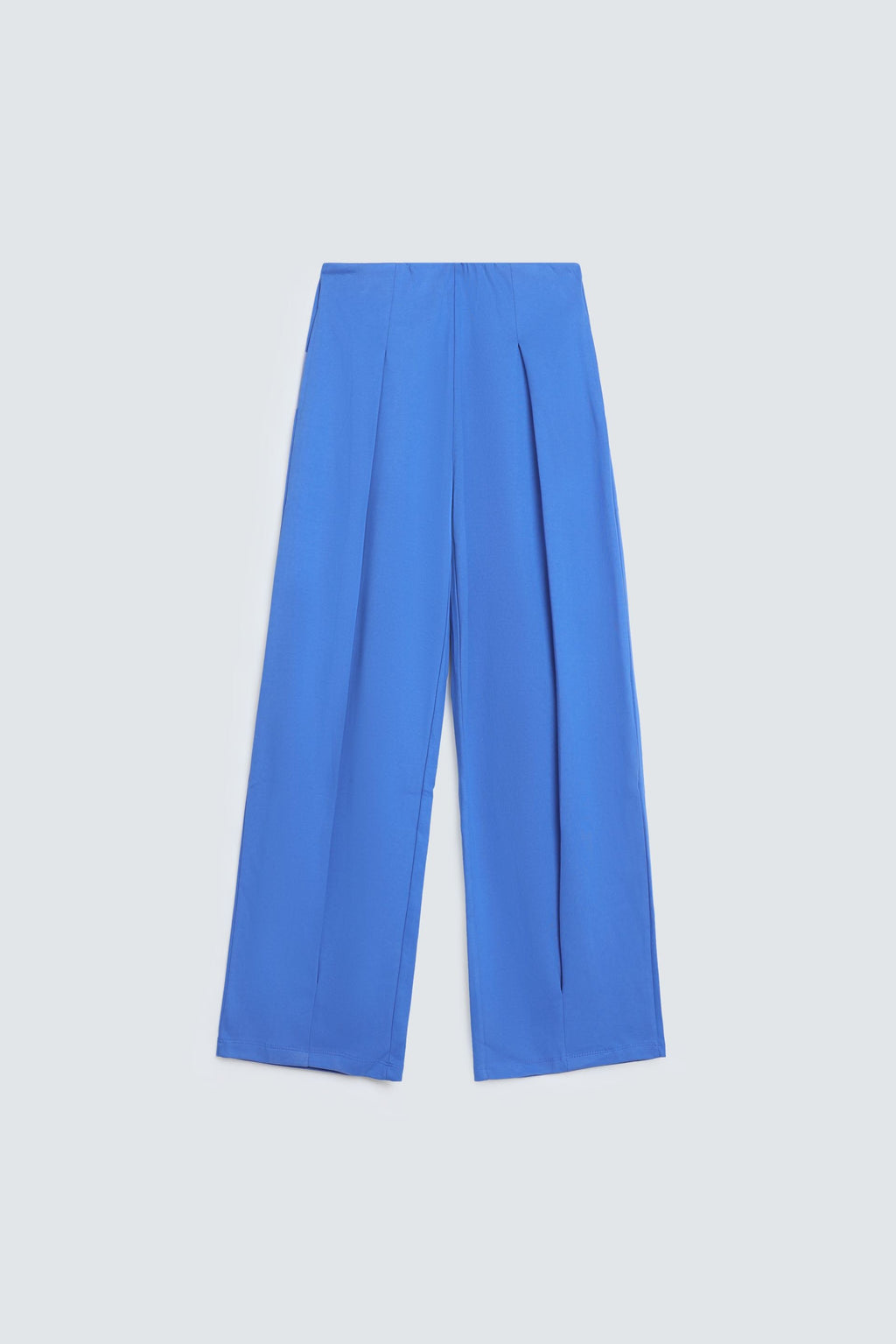 By Shaday Women's Wide Leg Pleated Trousers in Blue