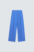 By Shaday Women's Wide Leg Pleated Trousers in Blue