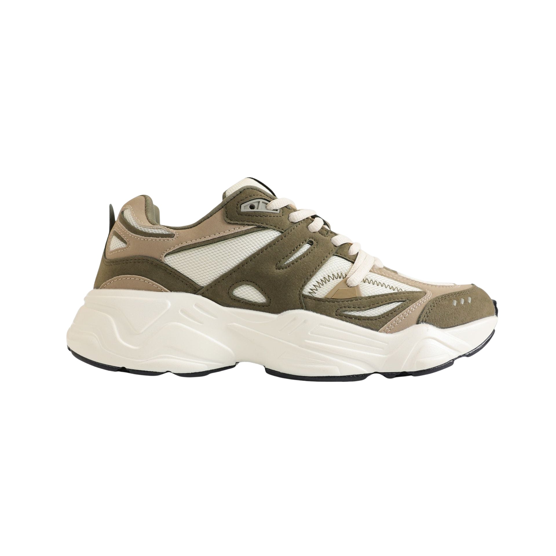 By Shaday Men's Multi-Piece Chunky Sneakers in Mid Olive