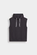 By Shaday Men's Basic Vest Hoodie in Black