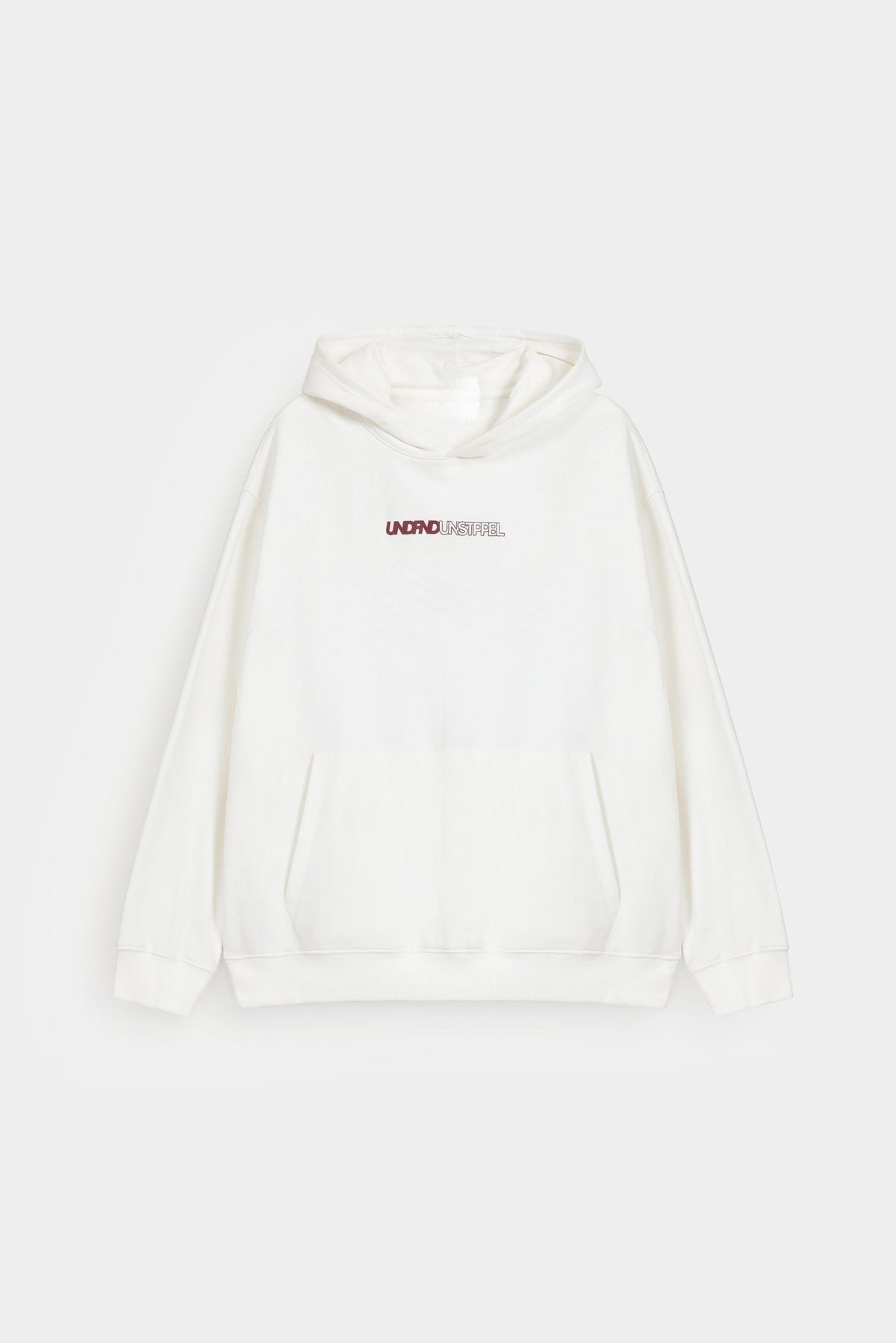 By Shaday Men's Slogan Print Hoodie in Off White