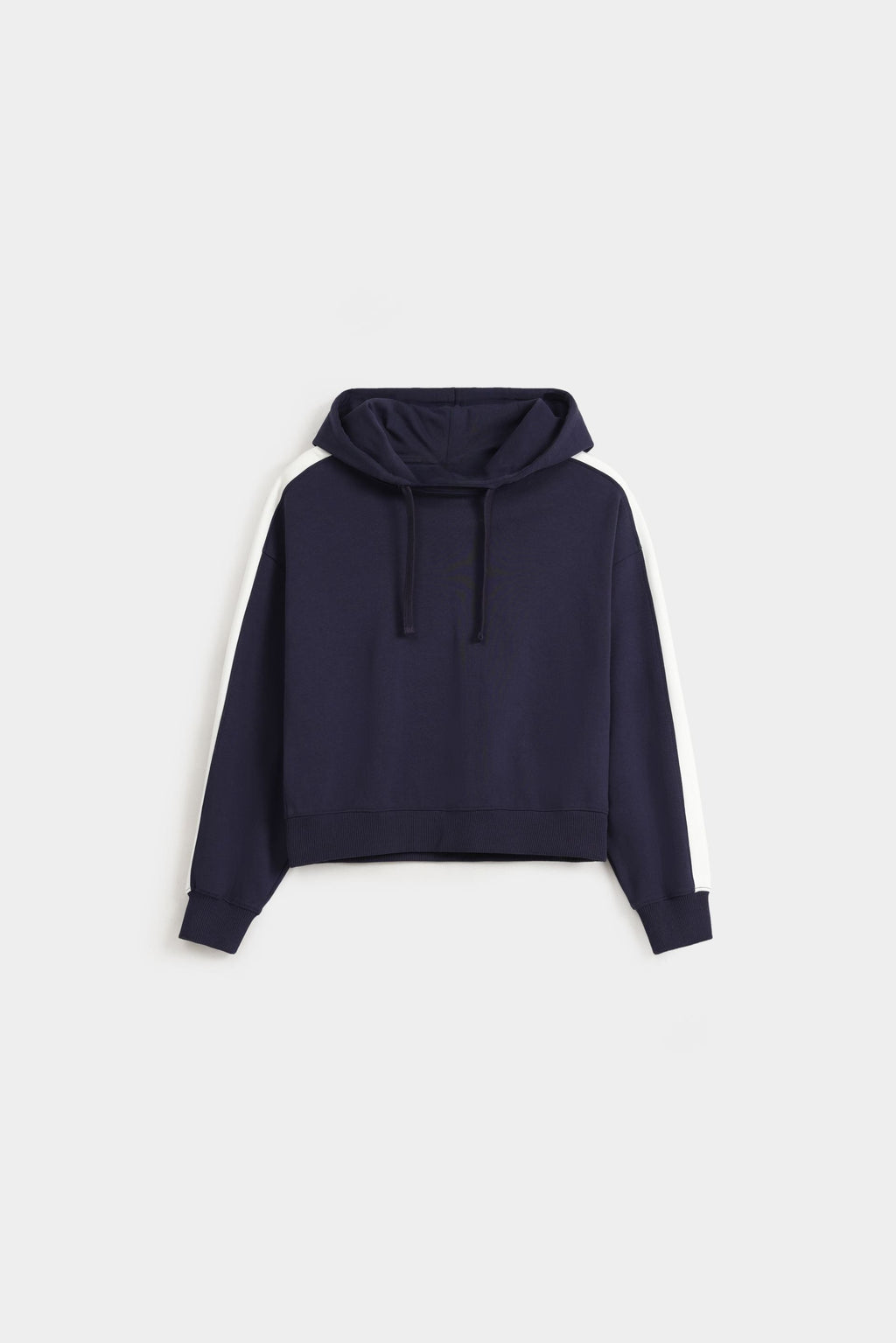 By Shaday Women's Super Cropped Basic Hoodie in Dark Blue
